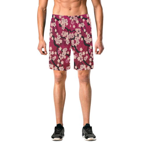 Sakura Breeze Tahiti Sunset Men's All Over Print Elastic Beach Shorts (Model L20)
