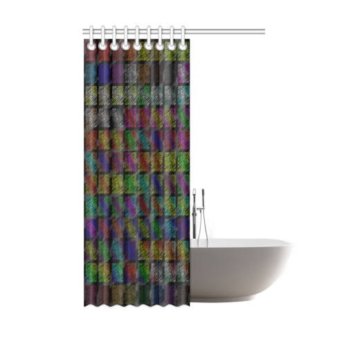 Ripped SpaceTime Stripes Collection Shower Curtain 48"x72"