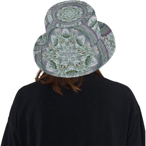 embroidery-green gray All Over Print Bucket Hat
