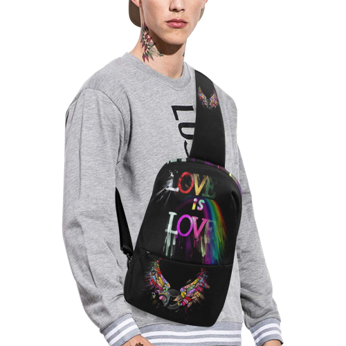 Love is Love Popart by Nico Bielow Chest Bag (Model 1678)