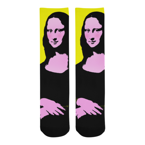 Mona Lisa Pop Art Style Trouser Socks