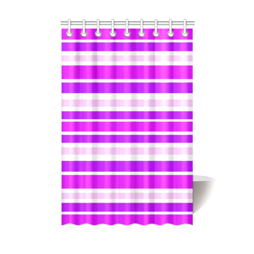 Summer Purples Stripes Shower Curtain 48"x72"