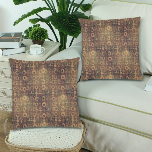 NB Pattern by Nico Bielow Custom Zippered Pillow Cases 18"x 18" (Twin Sides) (Set of 2)
