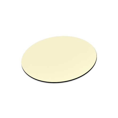 color lemon chiffon Round Mousepad