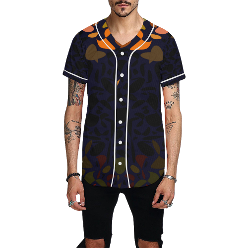 zappwaits abstract 08 All Over Print Baseball Jersey for Men (Model T50)
