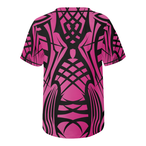 Pink Tribal Baseball Jersey All Over Print Baseball Jersey for Men (Model T50)