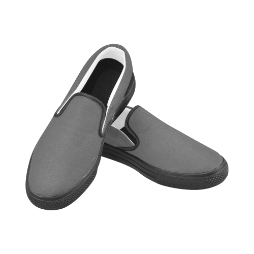 Marble Gray Men's Slip-on Canvas Shoes (Model 019)