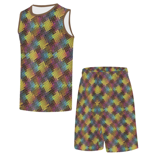 Retro Pattern by K.Merske All Over Print Basketball Uniform