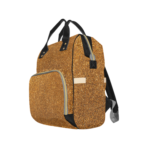 Copper Glitter Multi-Function Diaper Backpack/Diaper Bag (Model 1688)
