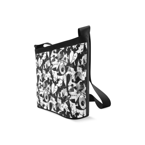 Black and White Pop Art by Nico Bielow Crossbody Bags (Model 1613)