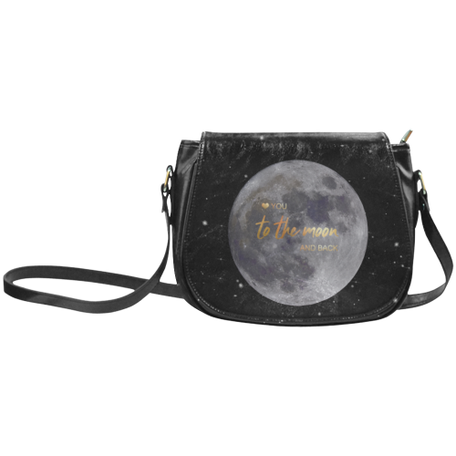 TO THE MOON AND BACK Classic Saddle Bag/Large (Model 1648)