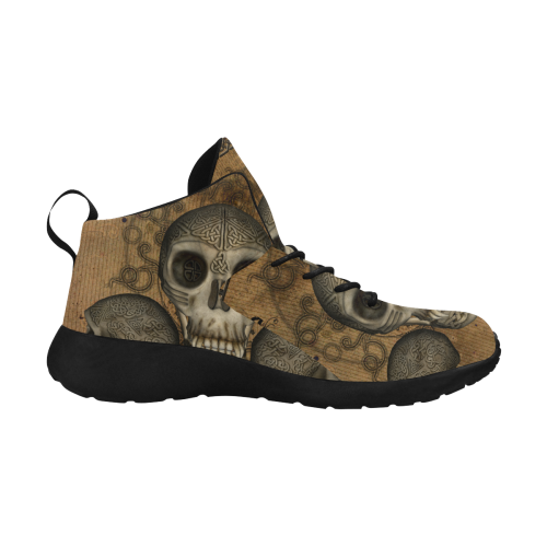 Awesome skull with celtic knot Men's Chukka Training Shoes (Model 57502)