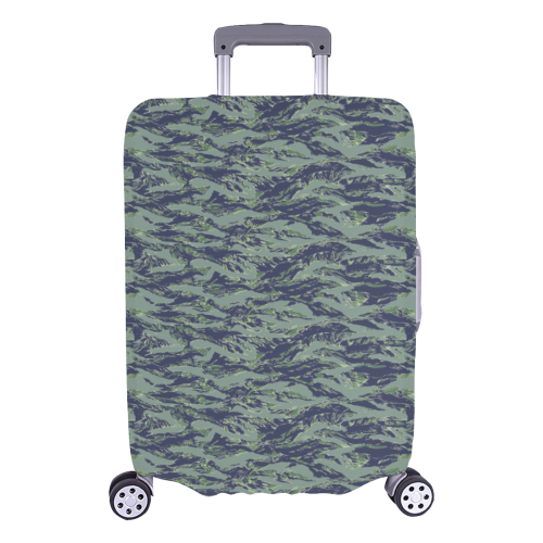 Jungle Tiger Stripe Green Camouflage Luggage Cover/Large 26"-28"