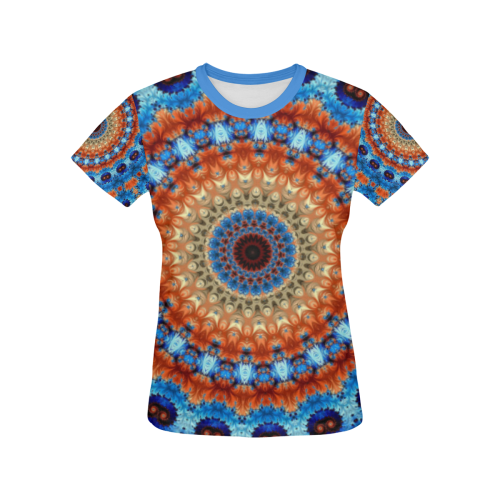 Kaleidoscope All Over Print T-shirt for Women/Large Size (USA Size) (Model T40)
