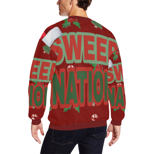 Sweep Nation - Christmas All Over Print Crewneck Sweatshirt for Men/Large (Model H18)