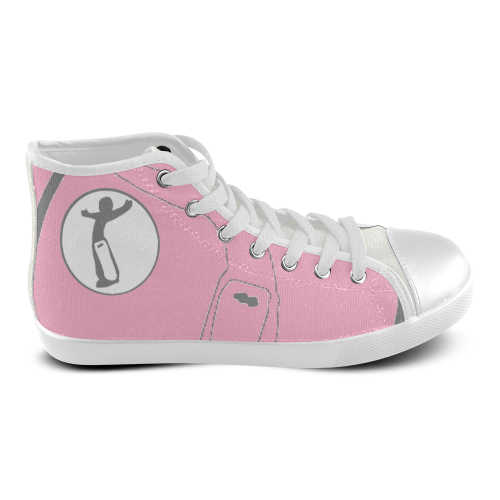 DW womens pink full remix Women's High Top Canvas Shoes (Model 002)