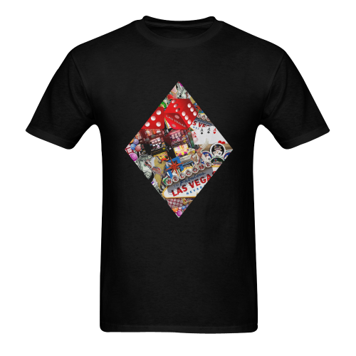 Diamond Playing Card Shape - Las Vegas Icons Men's T-shirt in USA Size (Front Printing Only) (Model T02)