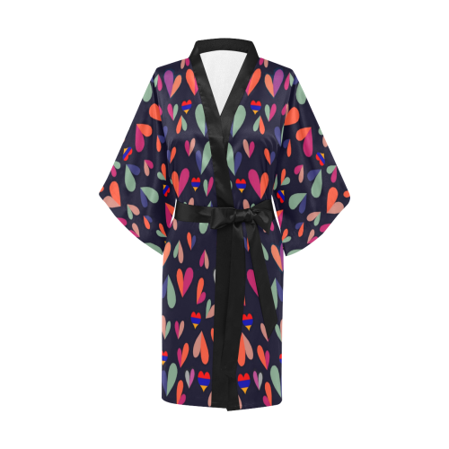 Armenian tricolor Hearts Kimono Robe