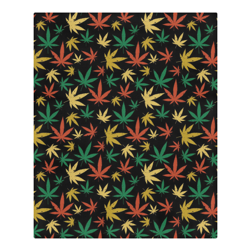 Cannabis Pattern 3-Piece Bedding Set