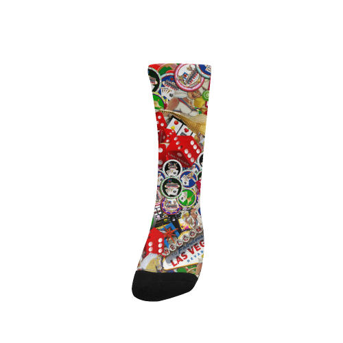 Gamblers Delight - Las Vegas Icons Custom Socks for Women