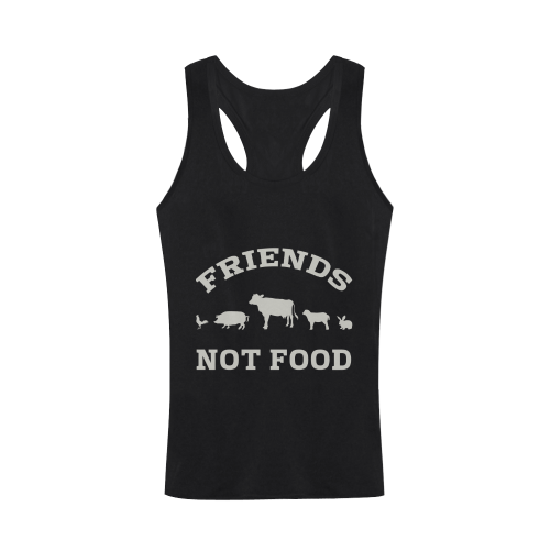Friends Not Food (Go Vegan) Men's I-shaped Tank Top (Model T32)
