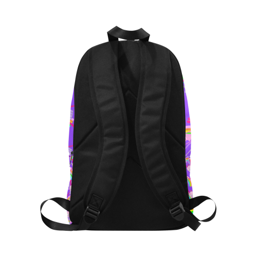 flyingcupcakelavendervioletbookbag Fabric Backpack for Adult (Model 1659)