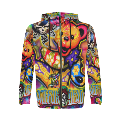 Grateful Dead Bears - By TheONE Savior @ ImpossABLE Endeavors All Over Print Full Zip Hoodie for Men (Model H14)