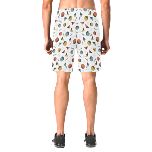 Geo Cutting Shapes Men's All Over Print Elastic Beach Shorts (Model L20)