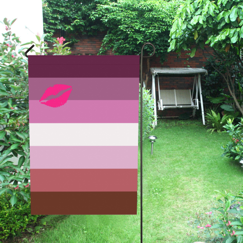 Lipstick Lesbian Flag Garden Flag 28''x40'' （Without Flagpole）