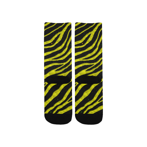 Ripped SpaceTime Stripes - Yellow Kids' Custom Socks