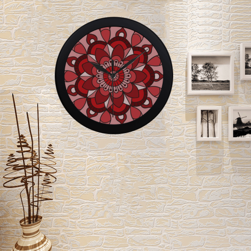 MANDALA HIBISCUS BEAUTY Circular Plastic Wall clock