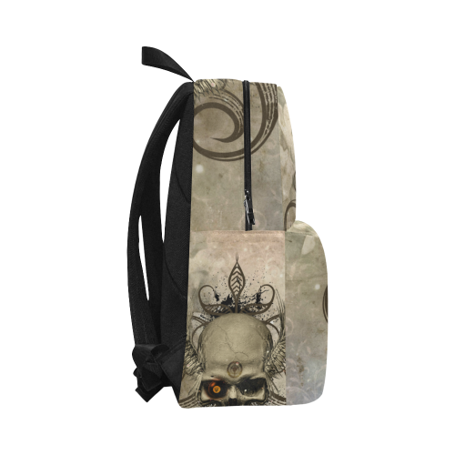 Creepy skull, vintage background Unisex Classic Backpack (Model 1673)
