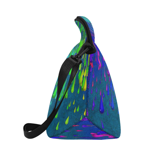 dripping paint Neoprene Lunch Bag/Large (Model 1669)