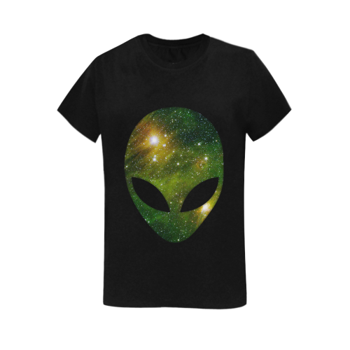 Cosmic Alien - Galaxy - Stars Women's T-Shirt in USA Size (Two Sides Printing)