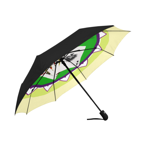 LasVegasIcons Poker Chip - Magic Lamp on Yellow Anti-UV Auto-Foldable Umbrella (Underside Printing) (U06)