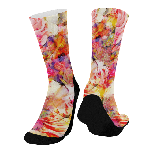 flora 5 Mid-Calf Socks (Black Sole)