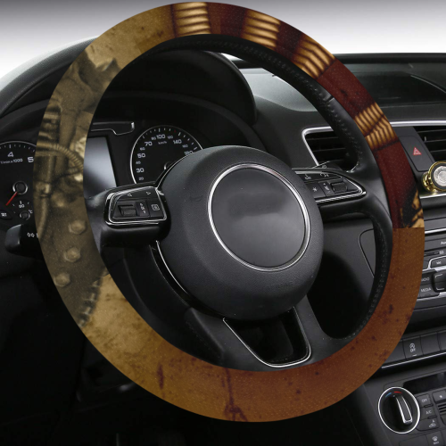 Mechanical skull Steering Wheel Cover with Anti-Slip Insert