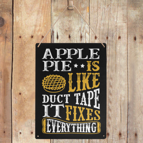 Apple Pie Fixes Everything Metal Tin Sign 12"x16"