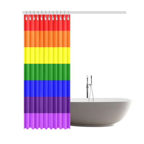Rainbow Flag (Gay Pride - LGBTQIA+) Shower Curtain 69"x84"