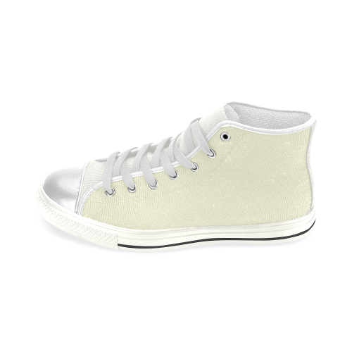 color light yellow Women's Classic High Top Canvas Shoes (Model 017)