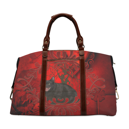 Funny angry cat Classic Travel Bag (Model 1643) Remake