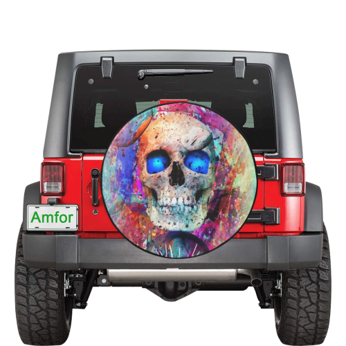Skull by Nico Bielow 34 Inch Spare Tire Cover