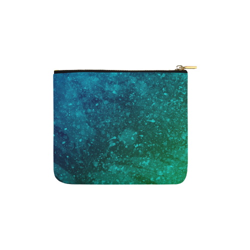Blue and Green Abstract Carry-All Pouch 6''x5''