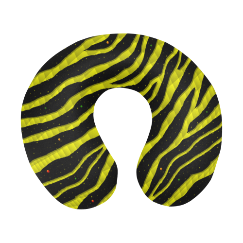 Ripped SpaceTime Stripes - Yellow U-Shape Travel Pillow