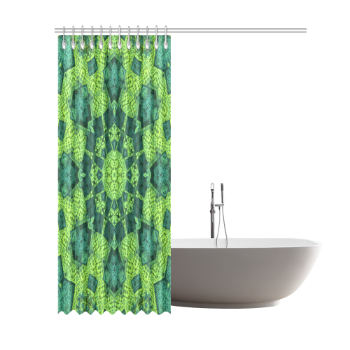 Green Theme Mandala Shower Curtain 69"x84"