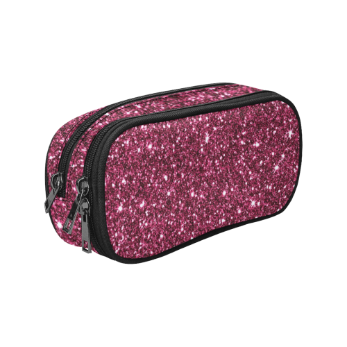 New Sparkling Glitter Print J by JamColors Pencil Pouch/Large (Model 1680)