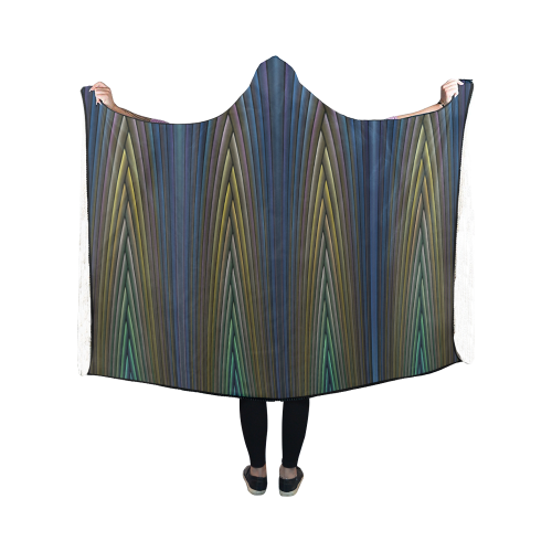 Art Deco Pattern Hooded Blanket 50''x40''