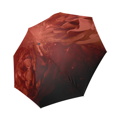 Wonderful red flowers Foldable Umbrella (Model U01)