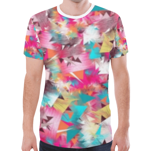 Rainbow papper New All Over Print T-shirt for Men/Large Size (Model T45)