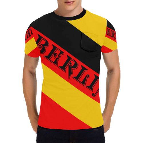 BERLIN Men's All Over Print T-Shirt with Chest Pocket (Model T56)
